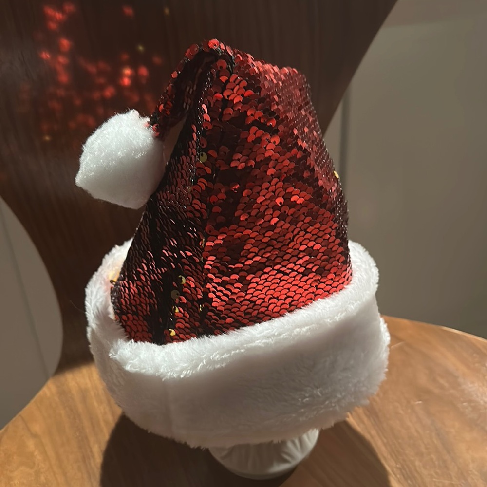Child’s RED sequin Santa hat
